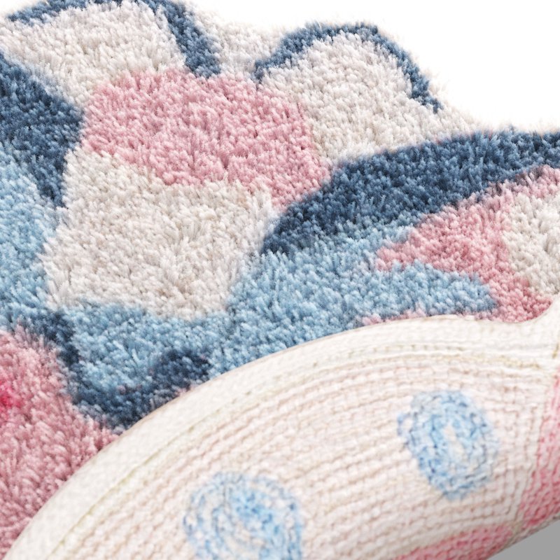 Kids Butterfly Bath Rug - 34 x 20 Inches, Soft Cotton, Non-Slip Backing