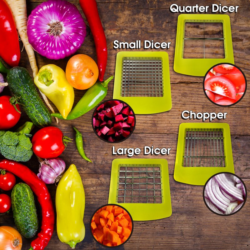 10-in-1 Multi-Use Salad Spinning Slicer, Dicer & Chopper