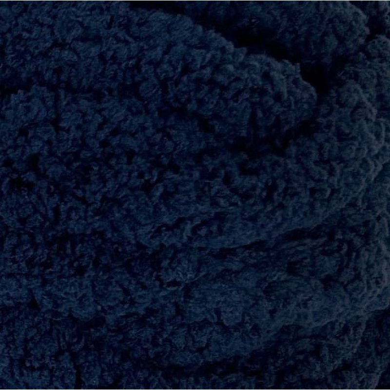 Navy Chunky Chenille Yarn - 31.7 Yards, Super Bulky, 100% Polyester