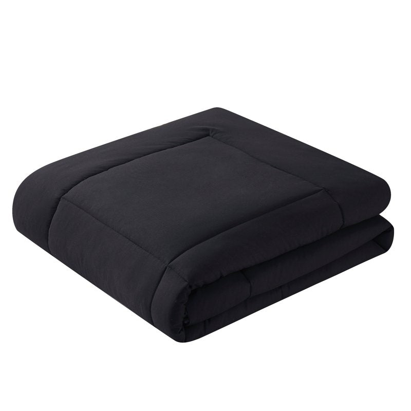 Mainstays Reversible Bed-in-a-Bag Comforter & Sheet Set - Queen, Black