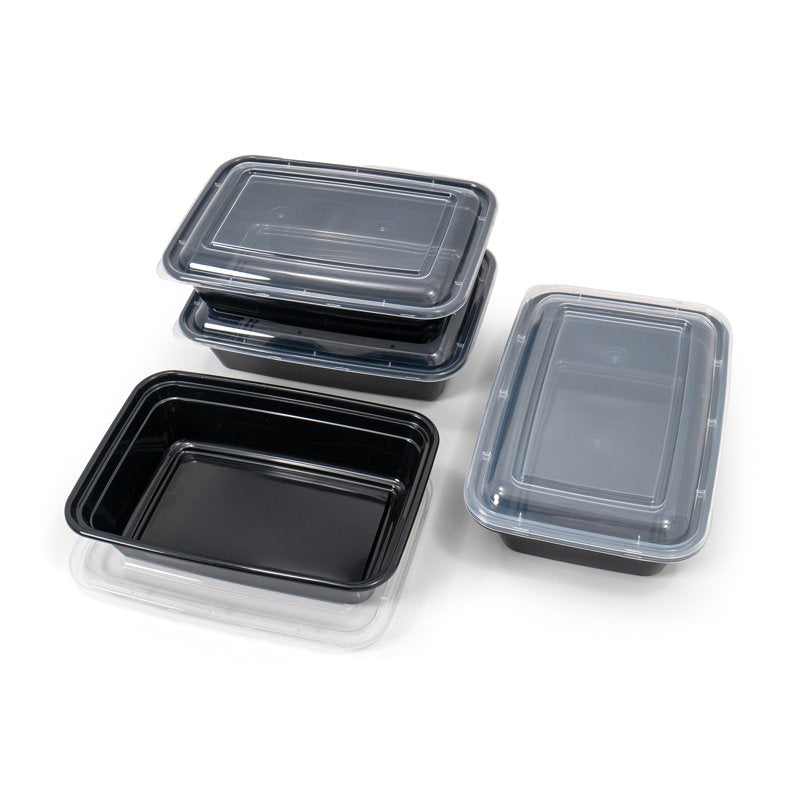 10-Piece Meal Prep Set - 5 Containers & 5 Lids, BPA-Free, Leak-Resistant, 3 Pack