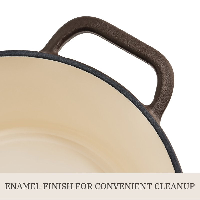 5-Quart Enameled Cast Iron Dutch Oven with Lid - Bronze