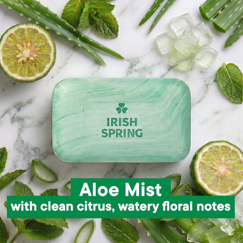 Aloe Mist Deodorant Bar Soap for Men, 8-Pack, 3.7 oz