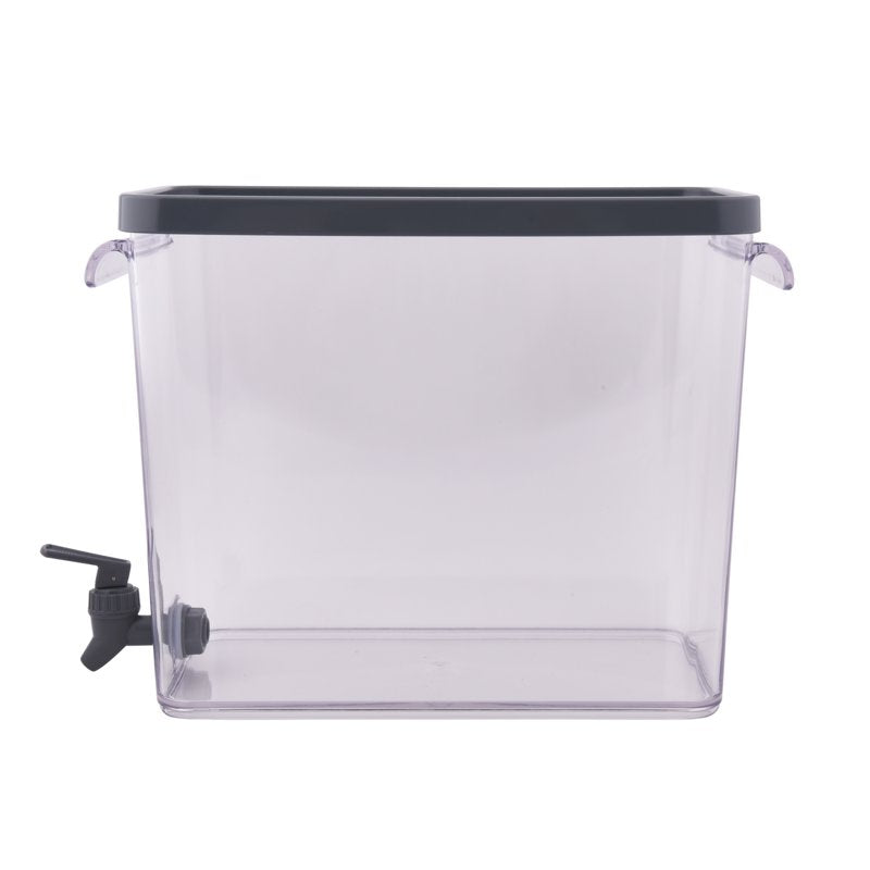 2-Gallon Acrylic Slim Fridge Dispenser - Gray - Single