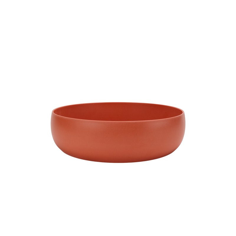 Bamboo Melamine Serving Bowl & Dip Bowl - Orange