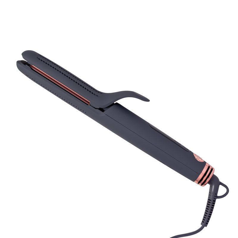 Ceramic Tourmaline Flat Iron and Curling Iron Set with Heat Protectant