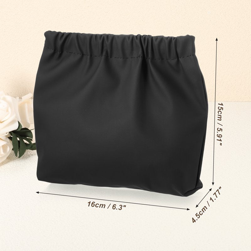 Mini Cosmetic Bag with Multiple Pockets - Black