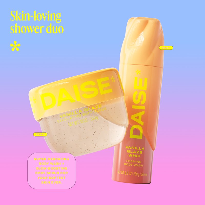 Exfoliating Body Scrub - Vanilla Glaze, 18 OZ for Soft Skin