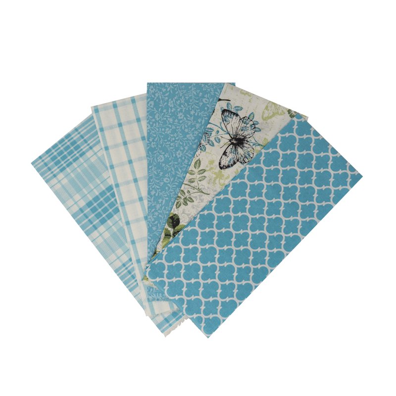 Precut Cotton Fabric Bundle for Quilting and Sewing - 5 Pieces 18x21 Inches