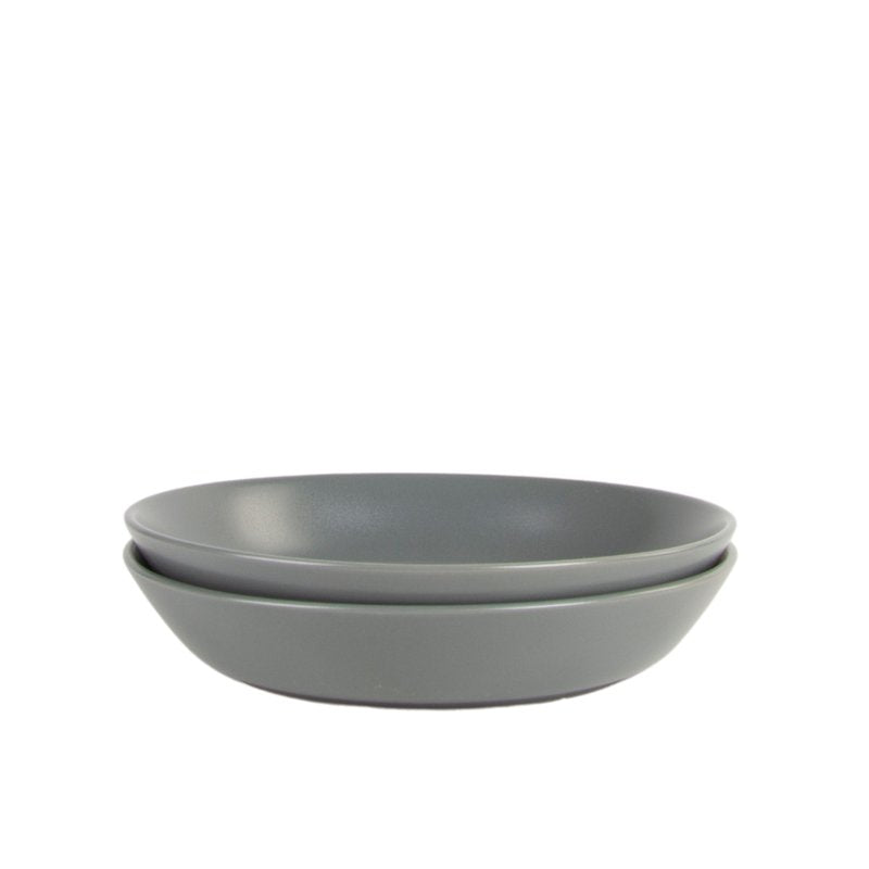 Round Dinner Bowl Set of 2 - 9.5"/36 oz Matte Gray