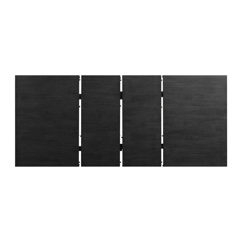 Jasper 7PC Dining Set - Table & 6 Slat Back Chairs - Black