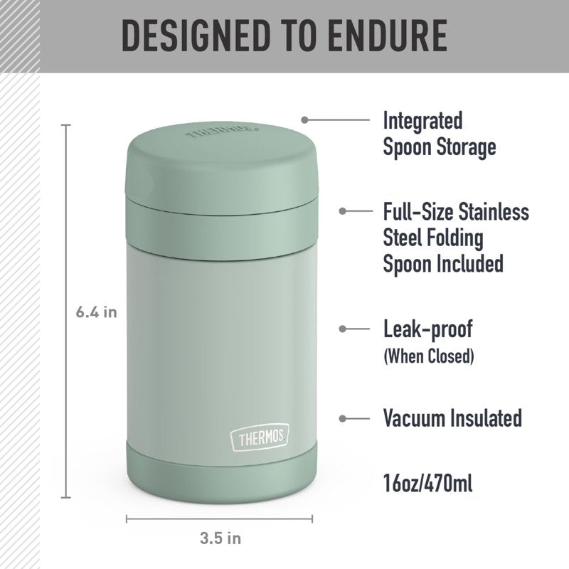 16oz Vacuum Insulated Stainless Steel Food Jar - Sage Green