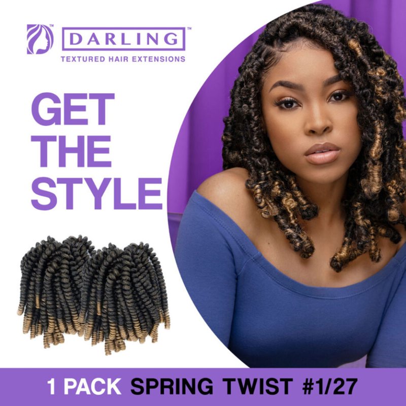 24-Inch Spring Twist Crochet Hair Extensions, Soft Synthetic Braiding Hair