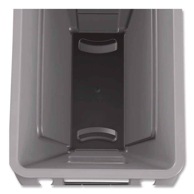 Slim Jim Vented Waste Container - 15.9 Gallon - Gray - 1 Each