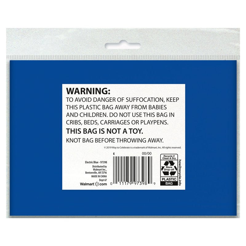84-Inch Blue Round Plastic Table Cover - Single Use