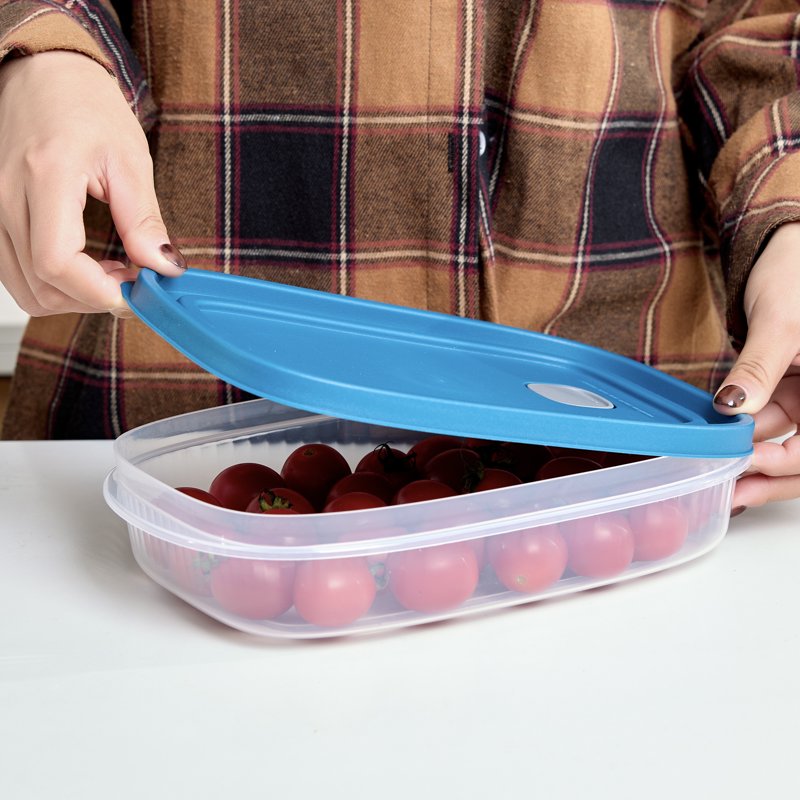 Reusable Food Storage Containers 4-Pack - 5.2 Cups, Medium Rectangle