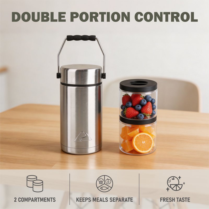 47 oz Stainless Steel Insulated Food Jar - 6 Pack