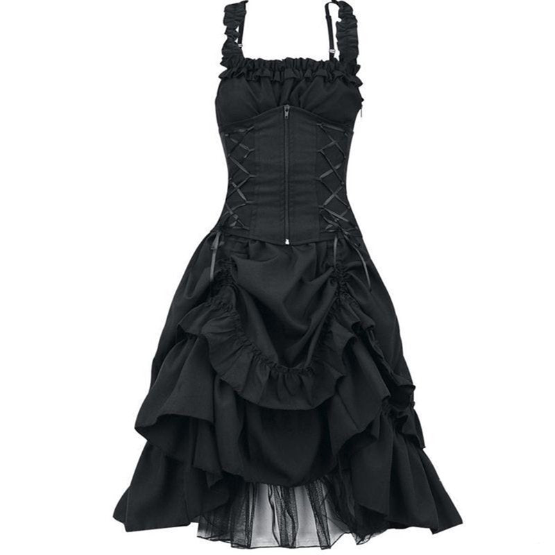 Gothic Dress for Women Renaissance Victorian Costume Halloween XL - Black & Halloween Costumes for Women Adult