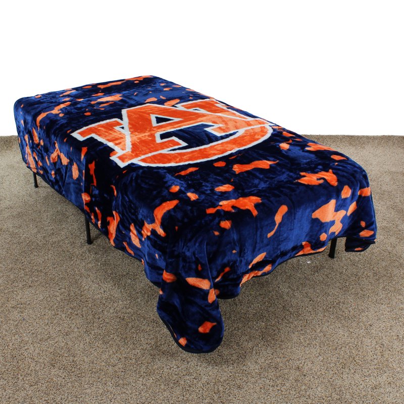 Auburn Tigers College Covers Fan Shop Throw Blanket 63x86 Inches - Soft Raschel Style