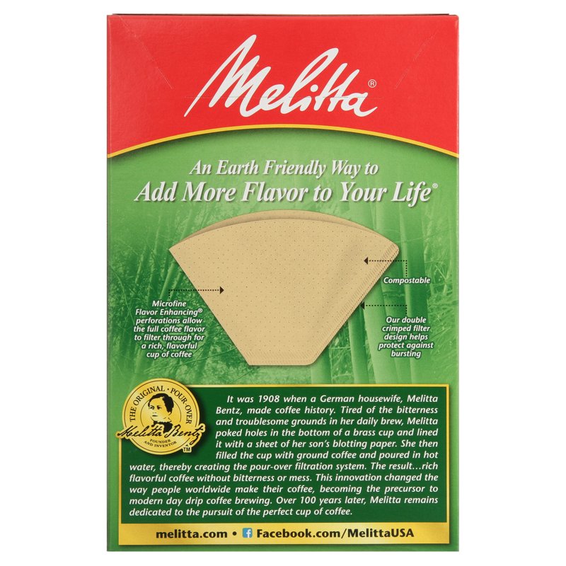 Bamboo Cone Coffee Filters - 3 Pack, 80 Count, #4 Size