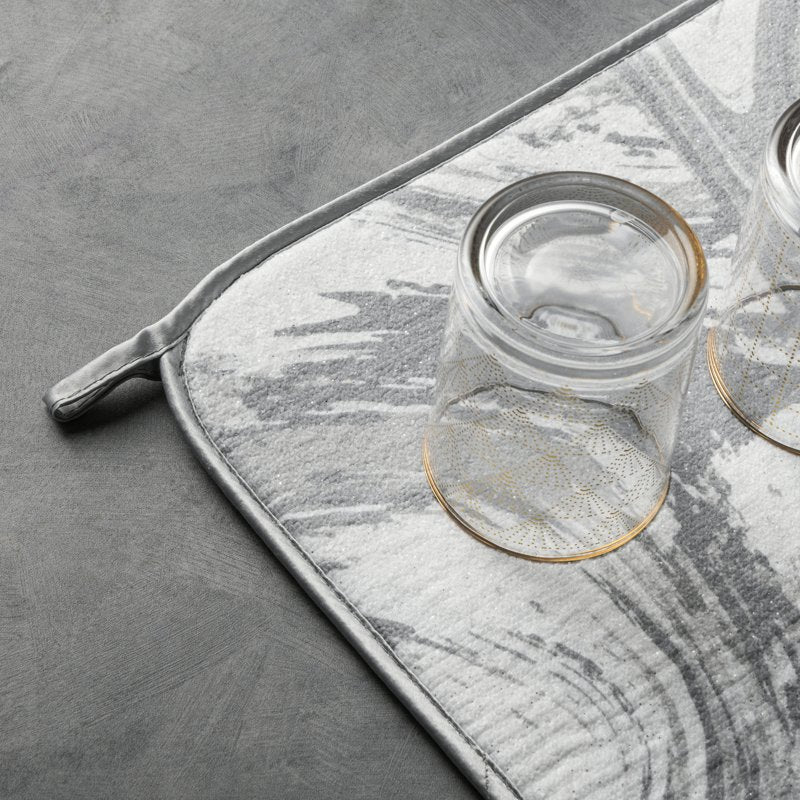 Dish Drying Mat - Marble Print, 3 Pack, 17.5 x 24 Inches