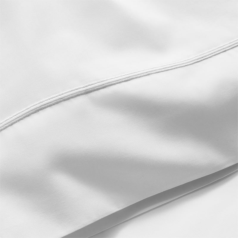 Hotel Style 4-Piece 300TC Pima Cotton Percale Bed Sheet Set - Full Gypsum/Platinum Silver Variation