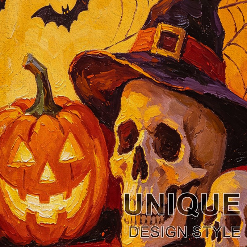 Halloween Pumpkin Lanterns 2Pcs - Flannel Non-Slip Kitchen & Home Rugs, 15.7x23.6 and 17.7x47.2 Inches