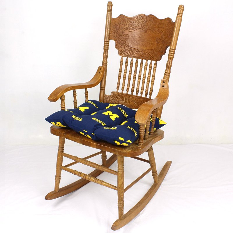 Michigan Wolverines Rocker Pad Chair Cushion - 20x16x3 Inches