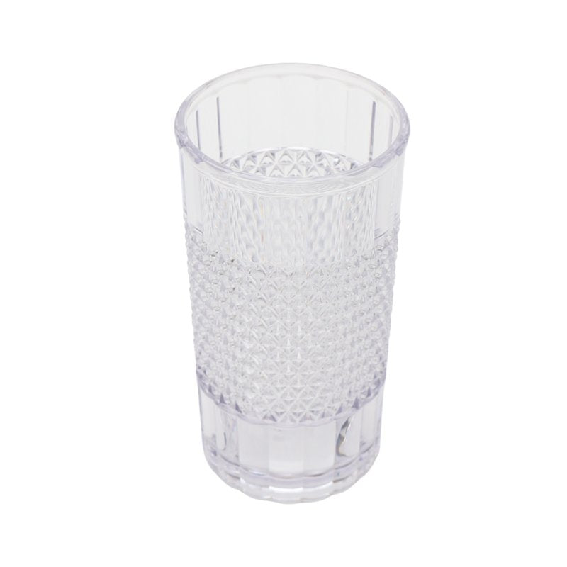 20 oz Clear Tall Acrylic Diamond Texture Tumblers - 6 Pack