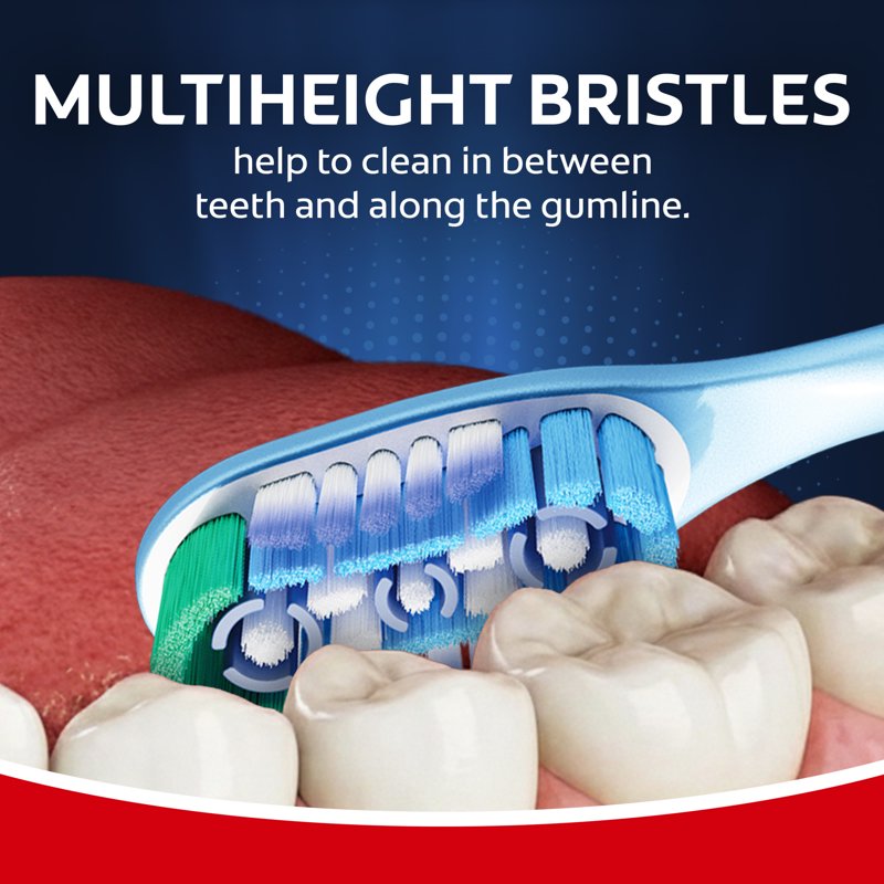 360 Deep Clean Manual Toothbrush, Medium Bristles, 2-Pack