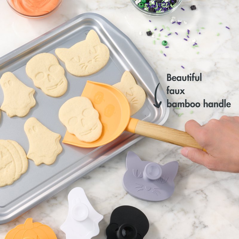 Halloween Cookie Cutter & Stamp Set - Spooky Baking Tools for Festive Treats