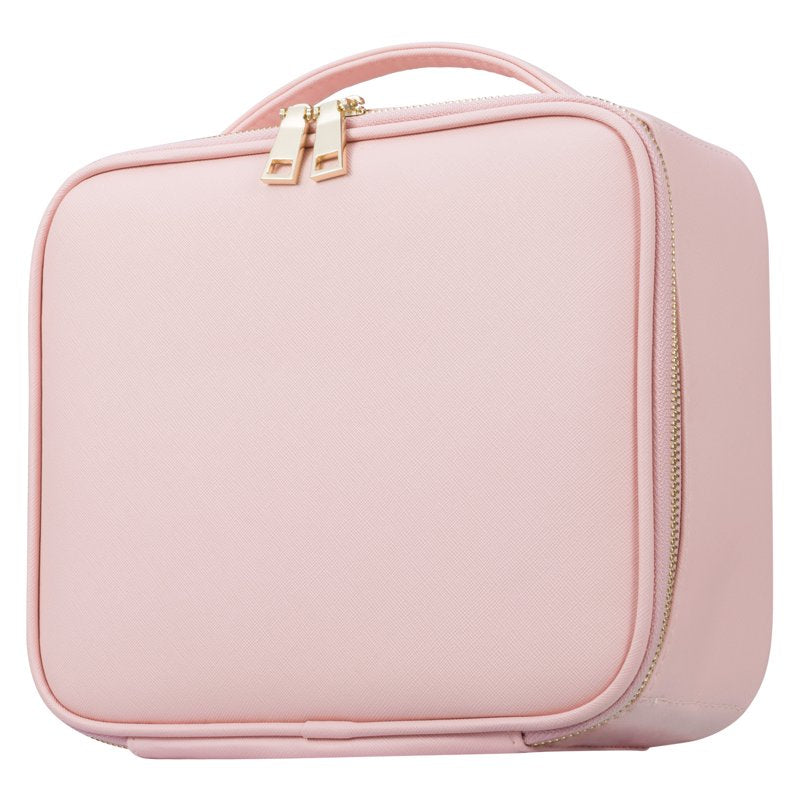 Portable Makeup Train Case - 9.8'' Cosmetic Organizer - Pink