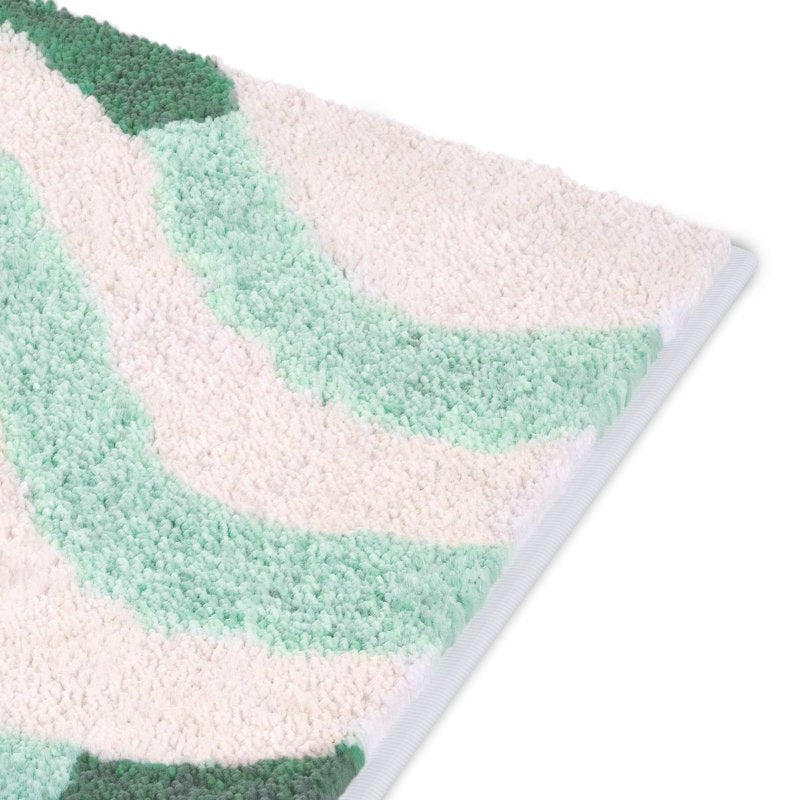 Kids Wavy Bath Rug - 32x20 Inches, Multicolor, Non-Slip, Machine Washable