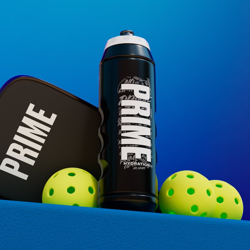 32 oz Squeeze Sports Water Bottle - Leak-Proof Black Graffiti