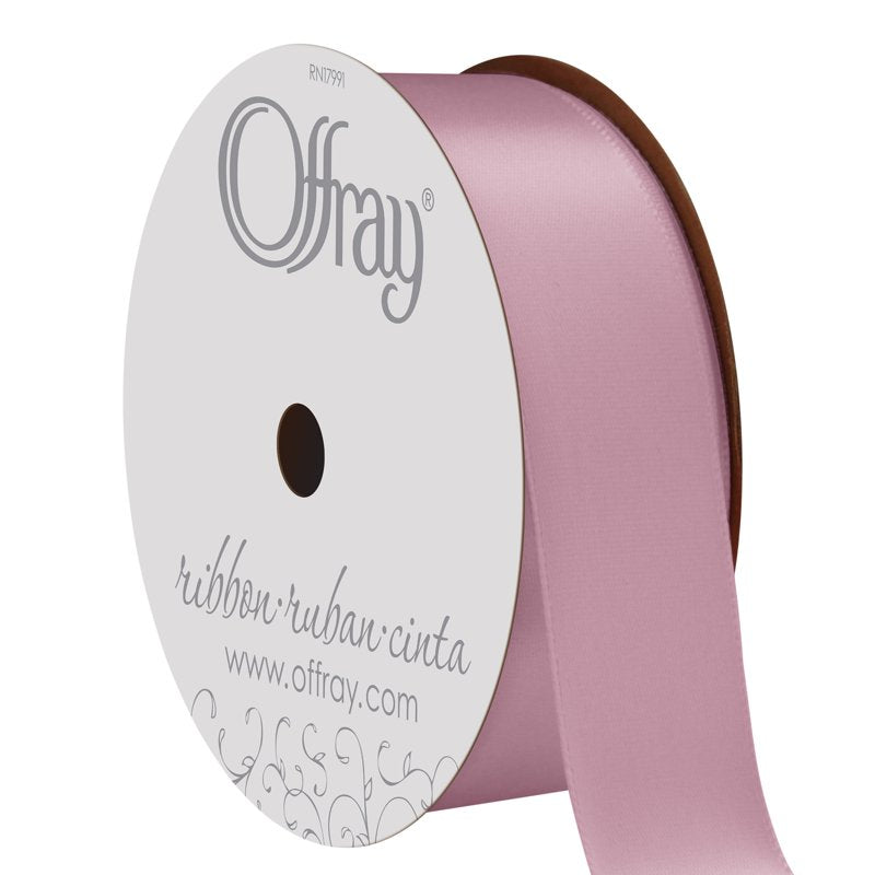 (3 Pack) Offray Satin Ribbon - Chateau Rose Pink 1.5 Inch Double Face, 12 Feet - Ideal for Crafts & Wedding Decor
