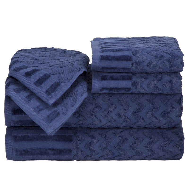 Somerset Home Navy 6-Piece Cotton Towel Set - Bath & Spa Towels