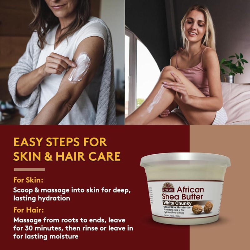 Natural African Shea Butter - Deeply Nourishing Body Moisturizer & Hair Balm