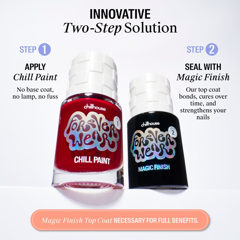 Forever Wear Chill Paint Nail Polish - Natty Wine Deep Red Long-Lasting