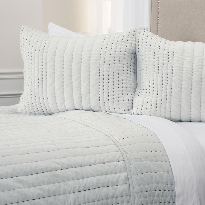 90x92 Inch Quilt - Rizzy Home Ventrice Kantha Stitch Reversible Bedding - As Specified