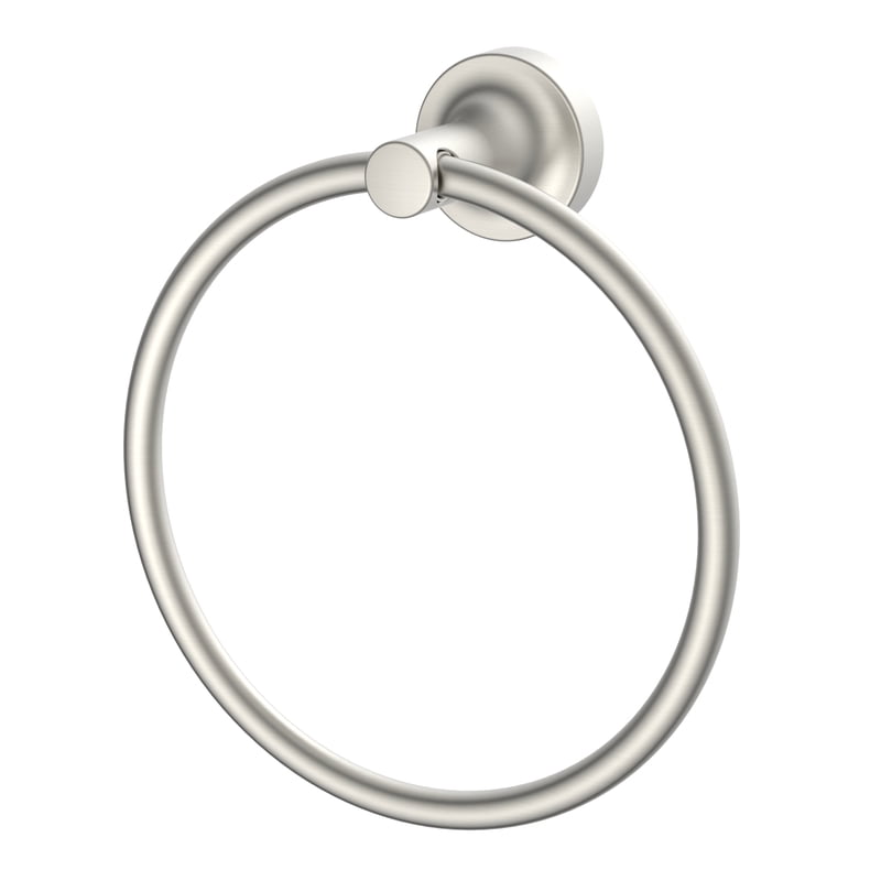 (2 Pack) Modern Wall Mount Towel Ring - Satin Nickel Bathroom Accessories