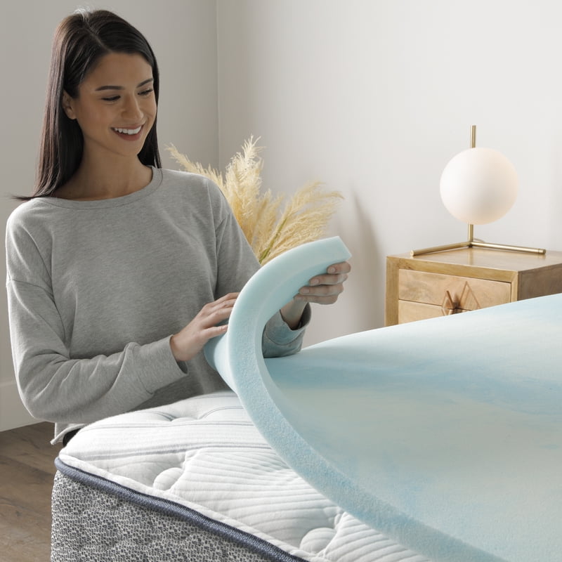 Serta Queen 1.5-Inch Cooling Memory Foam Mattress Topper