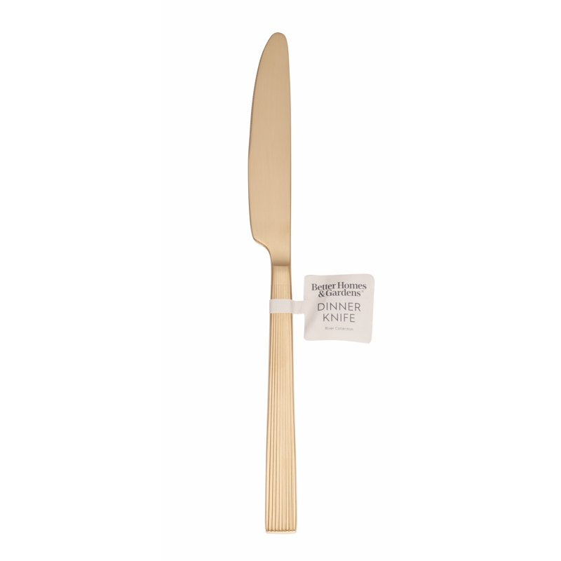 River Gold Satin Dinner Knife - Elegant Cutlery for Dining