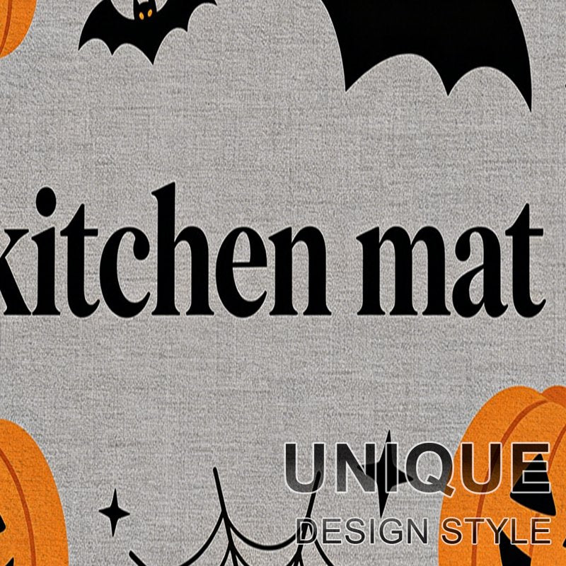 Halloween Pumpkin Lanterns 2Pcs - 15.7x23.6 and 17.7x47.2 Inches Non-Slip Flannel Mat Set
