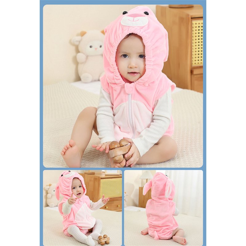 Baby Girl Rabbit Halloween Cosplay Costume 12-18 Months - Animal Snowsuit