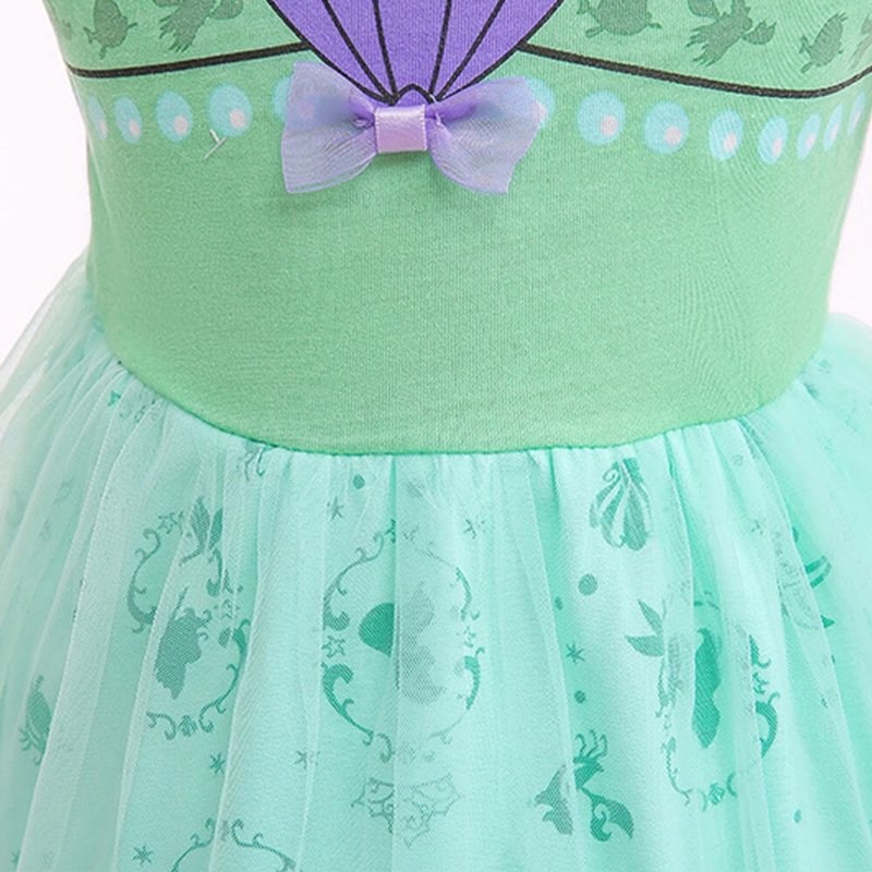 Green Mermaid Princess Dress for Toddler Girls 1-2T - Tulle Formal Costume