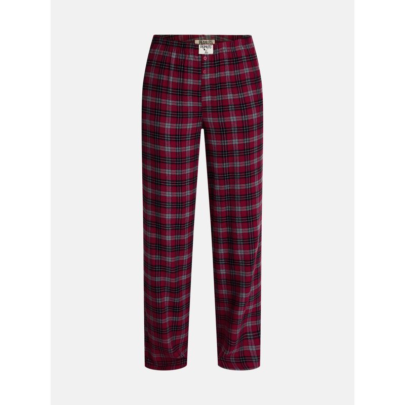 Rumba Red Peanuts Women's Sleep Pants - Plus Size Plaid Lounge Bottoms
