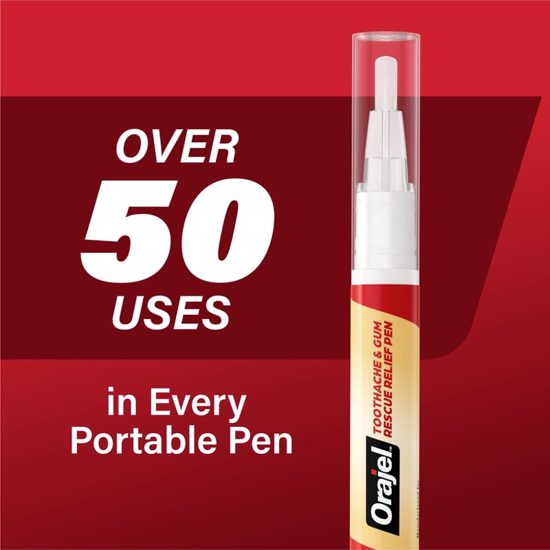 Toothache Relief Pen with Menthol - Touch-Free Applicator, 2 Pack
