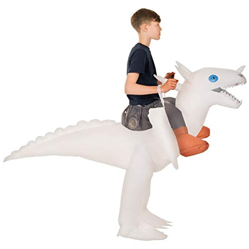 Kids Inflatable Ride-On Dragon Costume Halloween Fancy Dress