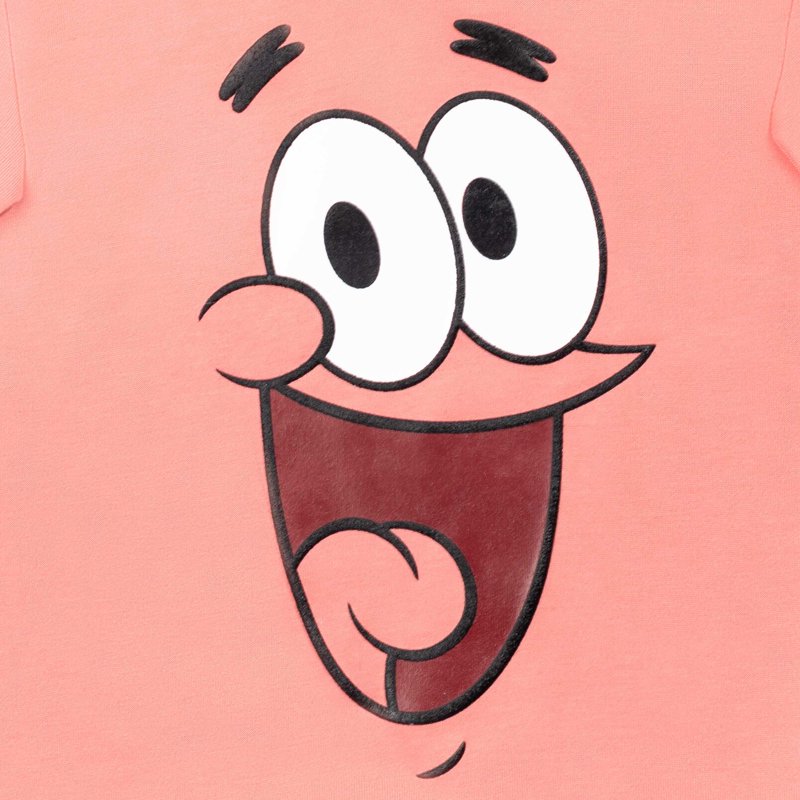 Kids Fleece Pullover Hoodie - Pink Patrick SpongeBob SquarePants, Size 10-12