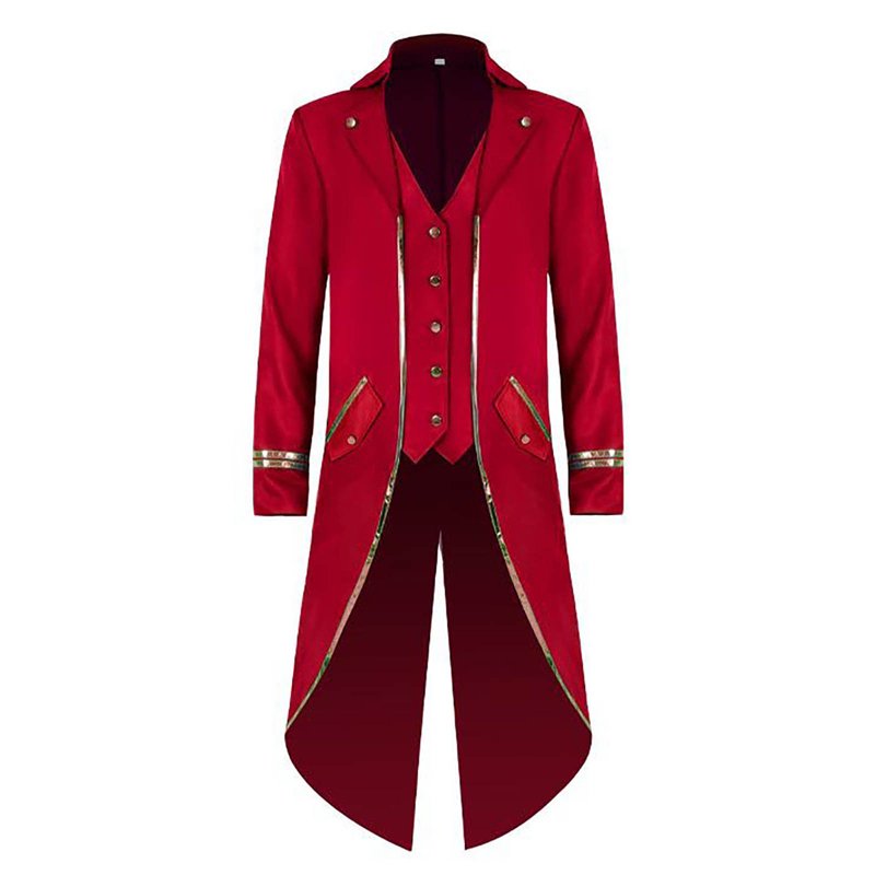 Men's Retro Tuxedo Jacket - Halloween Costume, S, Red - Fall Fashion